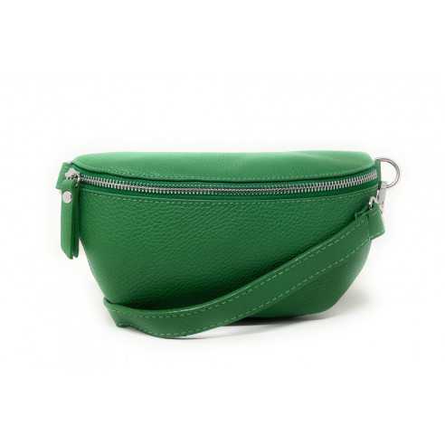 Sac banane femme en cuir vert 